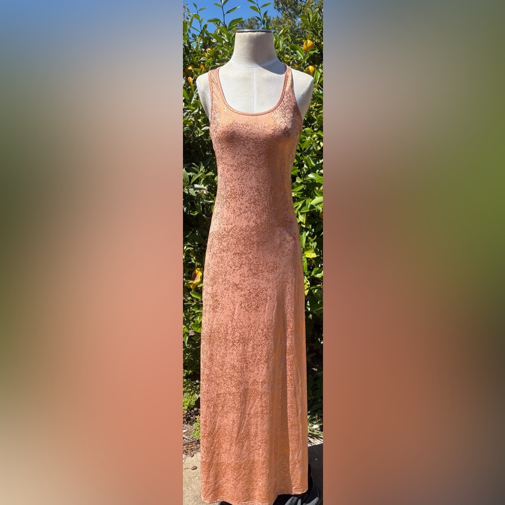 Gold and Pink Maxi Dress